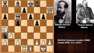 Wilhelm Steinitz vs Thomas Barnes - London 1862