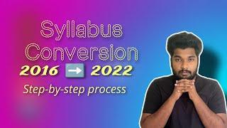Syllabus Conversion step-by-step process || in Malayalam || @SagarSindhu