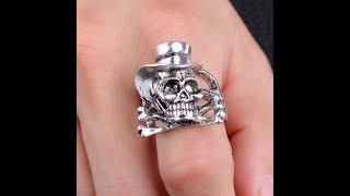 JD's Bone Cross Skull Ring for Men and Women