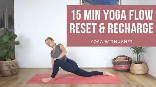 15 Minute Reset Yoga Flow | Yoga with Janet