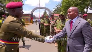 3 G S U OFFICERS INSTANTLY PROMOTED BY CS KITHURE KINDIKI AT G S U HEADQUARTERS