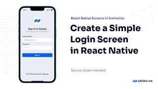 #1 Create a Simple Login Screen in React Native