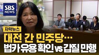 대전 간 민주당…"법카 유용 확인" vs "갑질 만행" (자막뉴스) / SBS