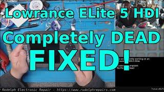 Lowrance Elite 5 HDI - Completely Dead, Will Not Power On
