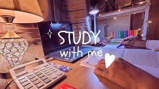 Late Night Study With Me 1 Hour No Break Rain Sound