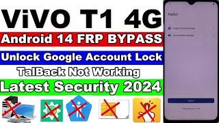 ViVO T1 4G FRP Bypass Android 14 All Vivo Google Account Lock Bypass TalBack Not Working Without Pc
