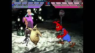 MUGEN Fight - The Grinch and Jack Skellington vs. Oogie Boogie and Elsa