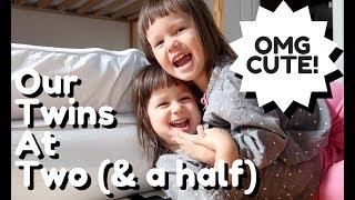 Our CUTE SILLY Twins at 2.5 - Practicing Animals in Japanese & English