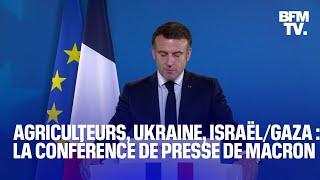 Agriculteurs, Ukraine... La conférence de presse d'Emmanuel Macron à Bruxelles en intégralité