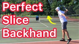 Hit A Perfect Slice Backhand (Easy Tennis Improvement)