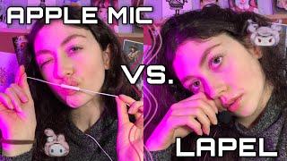 asmr apple mic vs. lapel | Mic Nibbling/Noms, Mouth Sounds, Lipgloss Application, Kisses, ML +