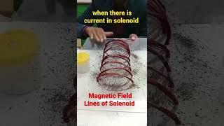 magnetic fields lines of solenoid #shorts #class10science #scienceexperiment