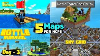 Top 5 Best Maps For Minecraft PE || Maps For Minecraft PE || MCPE Maps 1.19+ || UG Adventure ||