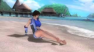 Asuka Kazama as she enjoys around the ocean waves in Zack Island!