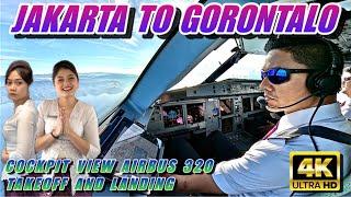 JAKARTA TO GORONTALO - COCKPIT VIEW AIRBUS 320 || Morning glory - Up in the Skies at Sunrise