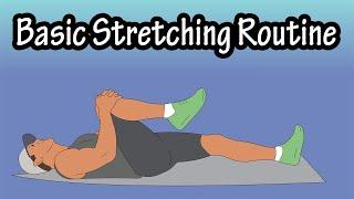 Beginner Basic Full Body Stretches - Stretching Exercises Routine For Flexibility Beginners