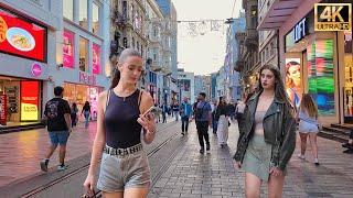 Istanbul Turkey Taksim Square, Istiklal Street 4K Walking Tour