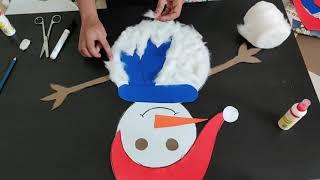 How to make paper  snow man | DIY snow man christmas Decorations ideas | wall decoration ideas