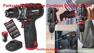 Parkside Performance Cordless Drill Driver Set 12V PBSPA TESTING