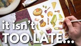 5 Lessons I've Learned from Building My Own ART SCHOOL + cozy gouache food painting