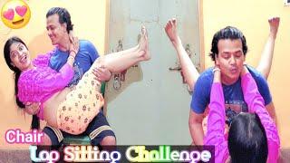 CHAIR LAP SITTING CHALLENGE HUSBAND VS WIFE 2024 [Part -3]