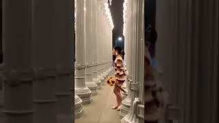 viral travel transition video nyc new york city to la los angeles usa travel lacma urban lights