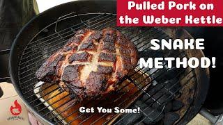 How To Smoke Pork Butt on Weber Kettle | Snake Method Weber Kettle