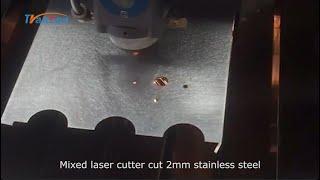 Mixed Metal Nonmetal CO2 Laser Cutter Cut 2mm Stainless Steel 3mm Carbon Steel