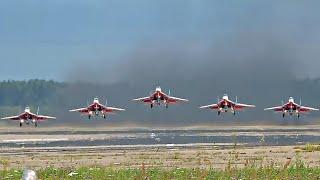 MiG-29 I saw this only once - the simultaneous takeoff of five aircraft.