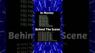 Movies vs Behind the scene #movie #behindthescene #hacker #memes #programming #computer