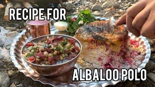 Iranian Food | Albaloo Polo Recipe (Sour Cherry Rice With Mince Meat) #cooking #food #nature