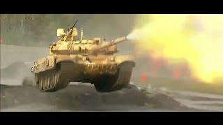 Russian T90 flying tank live firing at RAE 2015