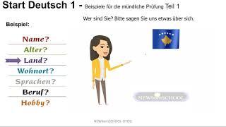 Start Deutsch 1, Sprechen Teil 1, -Neu 2021- Goethe-Zertifikat A1 Sprechen Teil 1