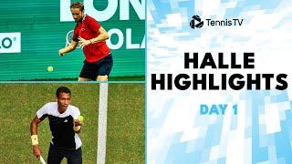 Medvedev Takes On Borges; Hurkacz vs Cobolli; Zhang, Sonego & More Feature | Halle Highlights Day 1