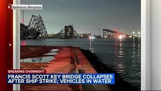 DEVELOPING: Ship strikes Baltimore's Francis Scott Key Bridge causing partial collapse
