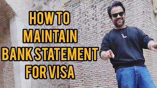 How to maintain Bank statement for | #SchengenVisa | Tips & Tricks