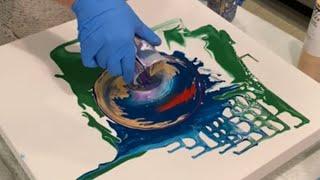 Beautiful Arteza Paints Acrylic Pour Flower/abstract art by Sarah Mack