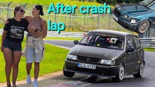 After crash first lap in her life Polo 6n1 GTI 120PS Nürburgring Nordschleife BTG