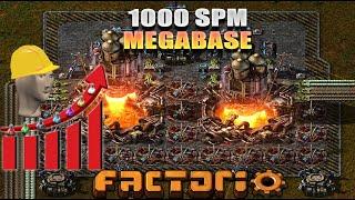 Making a 1000SPM Factorio MEGABASE in 40 Minutes