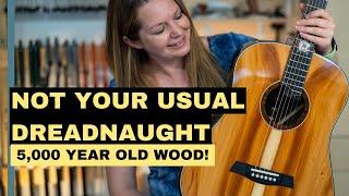 This isn't your usual Dreadnaught guitar - And it's made with 5,000 year old wood!