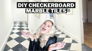 How To Install Checkerboard Marble Tiles In A Diamond Pattern