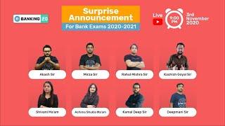 SURPRISE ANNOUNCEMENT FOR BANK EXAMS 2020-21 | BANK EXAM PREPARATION | ENTRI APP BANKING