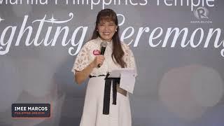 Imee Marcos delivers speech at Latter-day Saints’ Manila Temple Lighting 2024