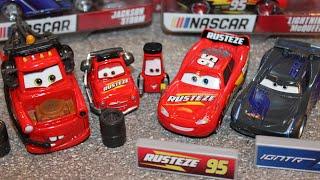 Mattel Disney Cars 2021 NASCAR Lightning McQueen, Jackson Storm, Chief Mater, Pit Crew Luigi & Guido