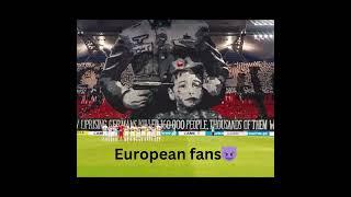 American “soccer” fans vs European football  fans  #crazy #football #footballfans #viral