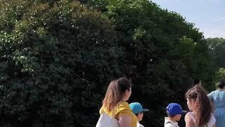 Приземление вертолёта на площадке Петропавловской крепости
