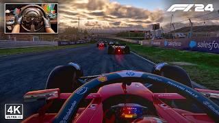 F1 24 Sunrise in Netherlands looks Gorgeous - Leclerc's Ferrari SF24 DutchGP Steering Wheel Gameplay