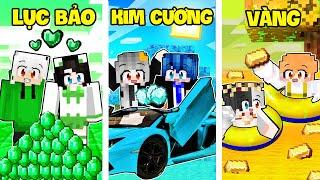 Sammy Thử Thách 24h Xây Nhà Cặp Đôi Kim Cương Vàng Và Ngọc Lục Bảo Trong Minecraft