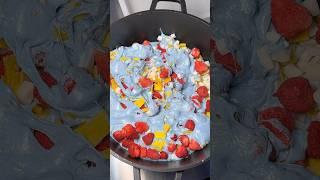 Homemade Nougat Candy with marshmallows and strawberry || Easy nougat recipe #shorts #shortvideo