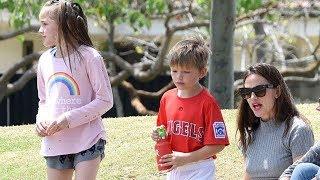 Jennifer Garner And Family Enjoy Samuel's Baseball Game